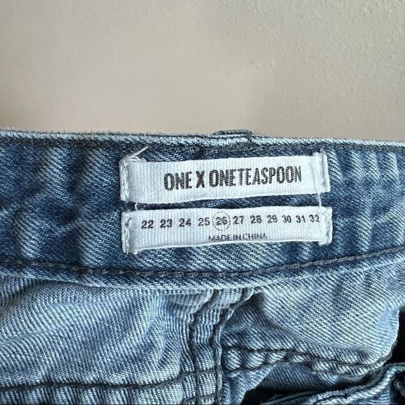 One by One Teaspoon Freebirds Low Rise Skinny Leg Distressed Jeans Women's 26 - Picture 6 of 7